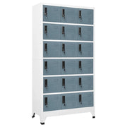 Armadio a casellari moderno design contemporaneo ufficio 90 x 40 x 180 cm in acciaio grigio chiaro 02_0047044