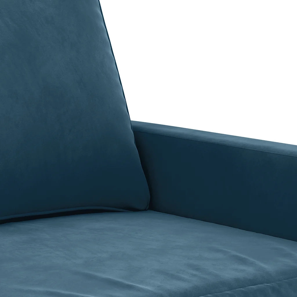 Fauteuil Bleu 60 cm Velours