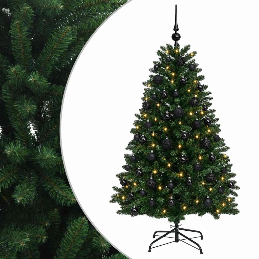 Albero di Natale artificiale verde medio con palline 120 cm 3465629