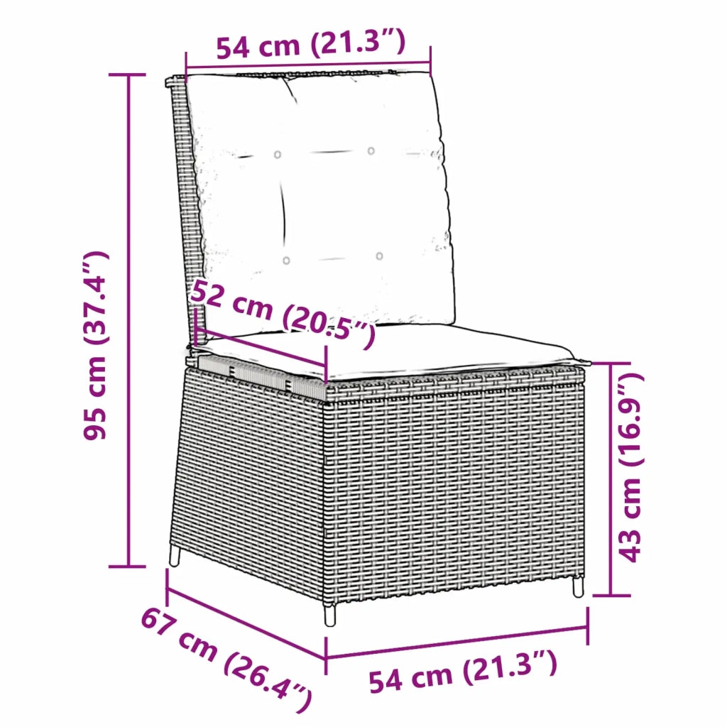 Divano da giardino Grigio polyrattan 3394478