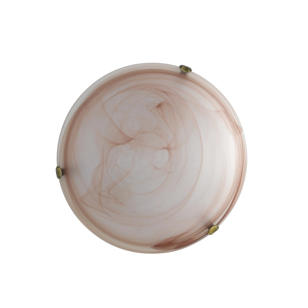 PLAFONIERA DUNA 2XE27 D.40XH11CM TABACCO