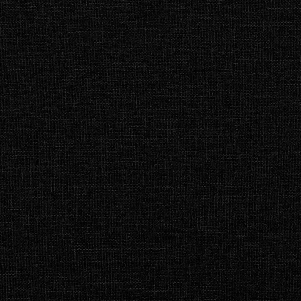 Poltrona con Poggiapiedi Nero 60 cm in Tessuto