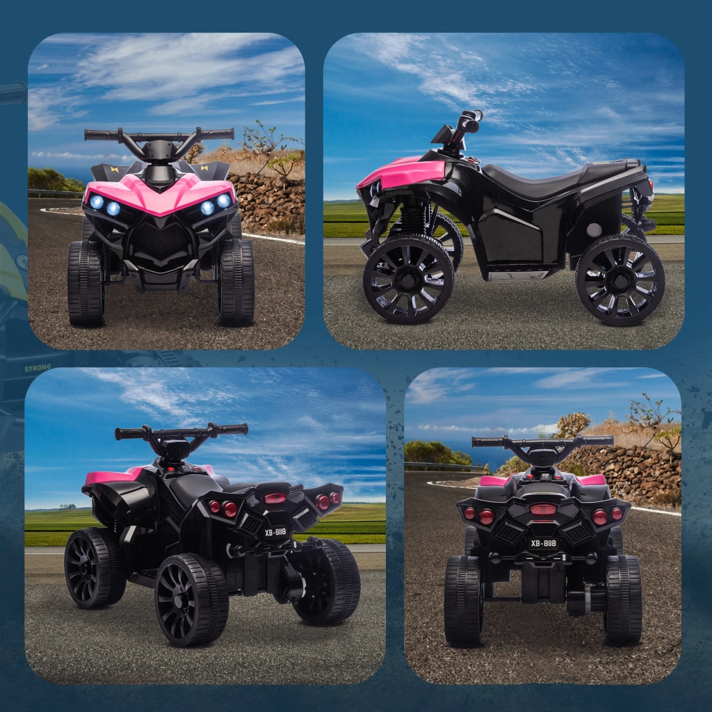 Quad elettrico per bambini 6V con LED e musica ¨C Minimal ¨C rosa