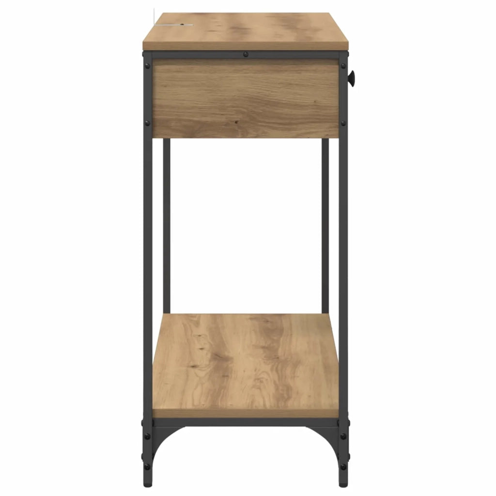 Table console Chêne artisanal 75 x 34,5 x 75 cm