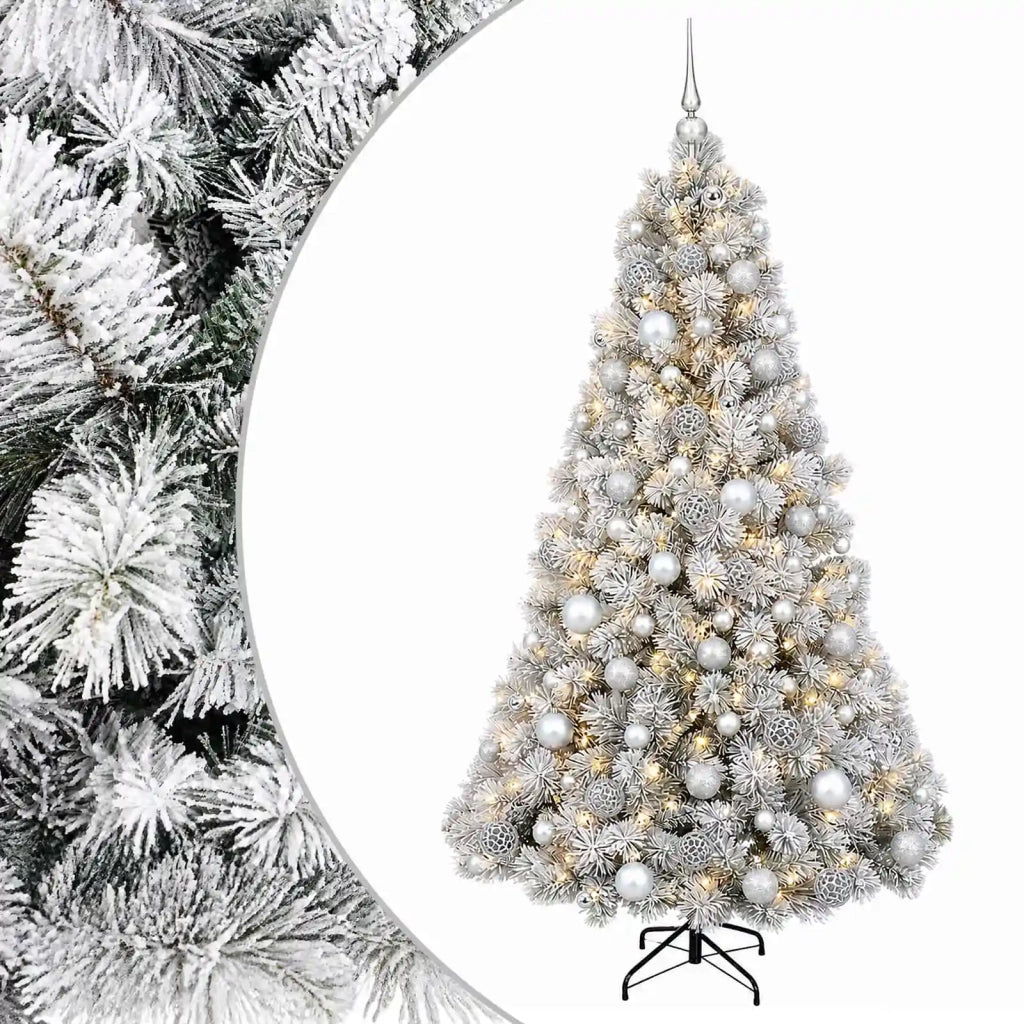 Albero di Natale artificiale con palline 210 cm 300 LED 3466930