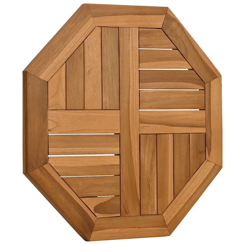 Dessus de table 50x50x2,5 cm octogonal bois de teck massif