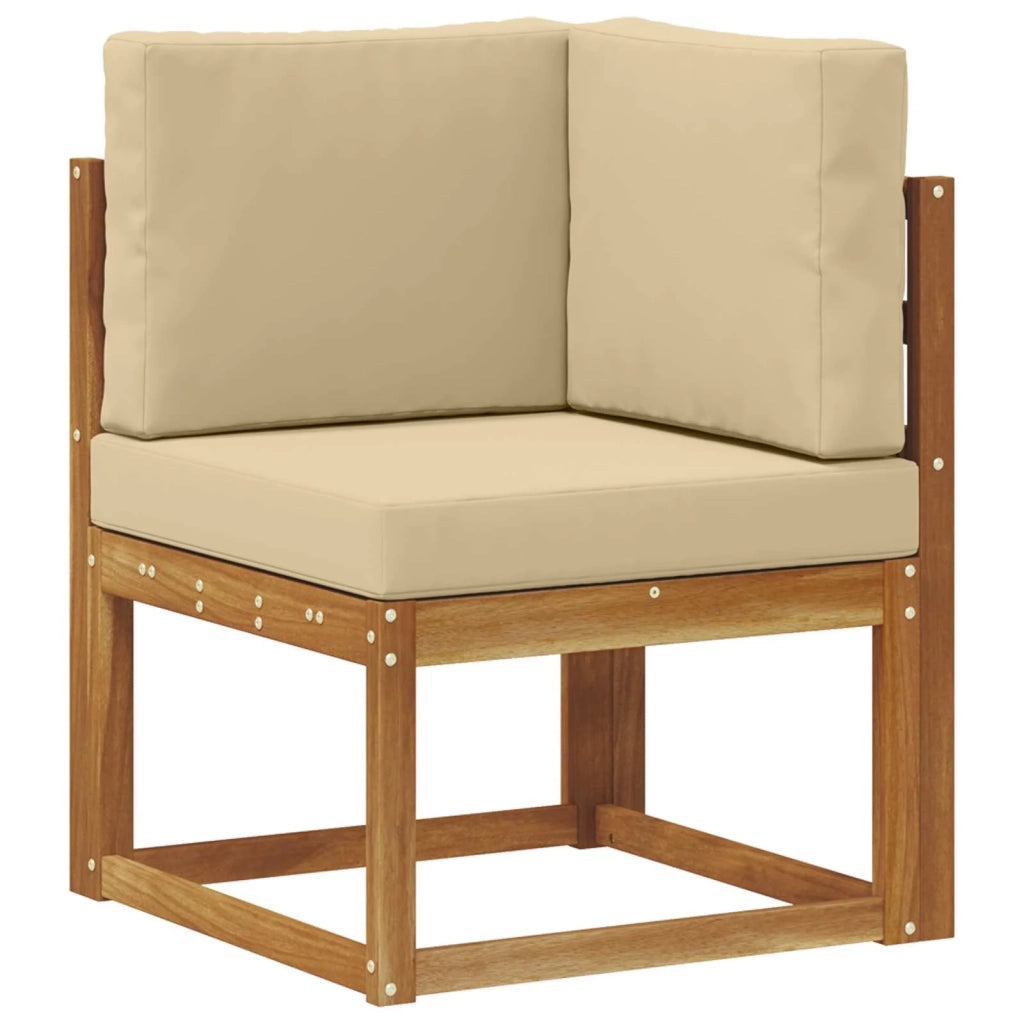 Set di divani da esterno 9 pz Naturale e Beige 3385479