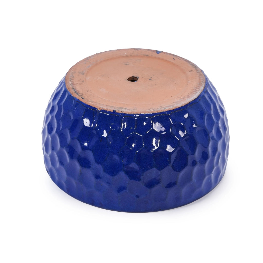 VASO DA FIORE Set da 3 pezzi in ceramica, Blu antico