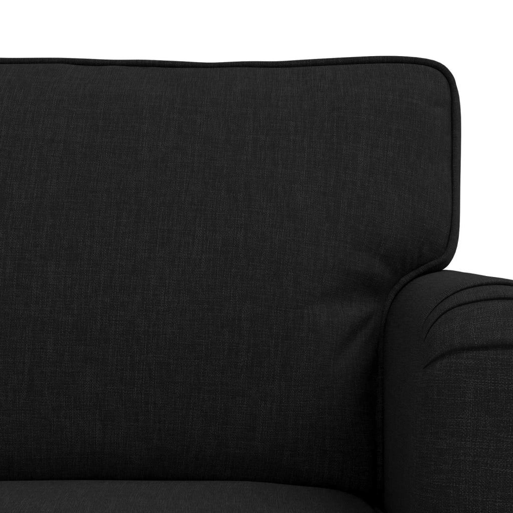 Set di divani 2 pcs Nero 201 x 80 x 85 cm Tessuto 3407606