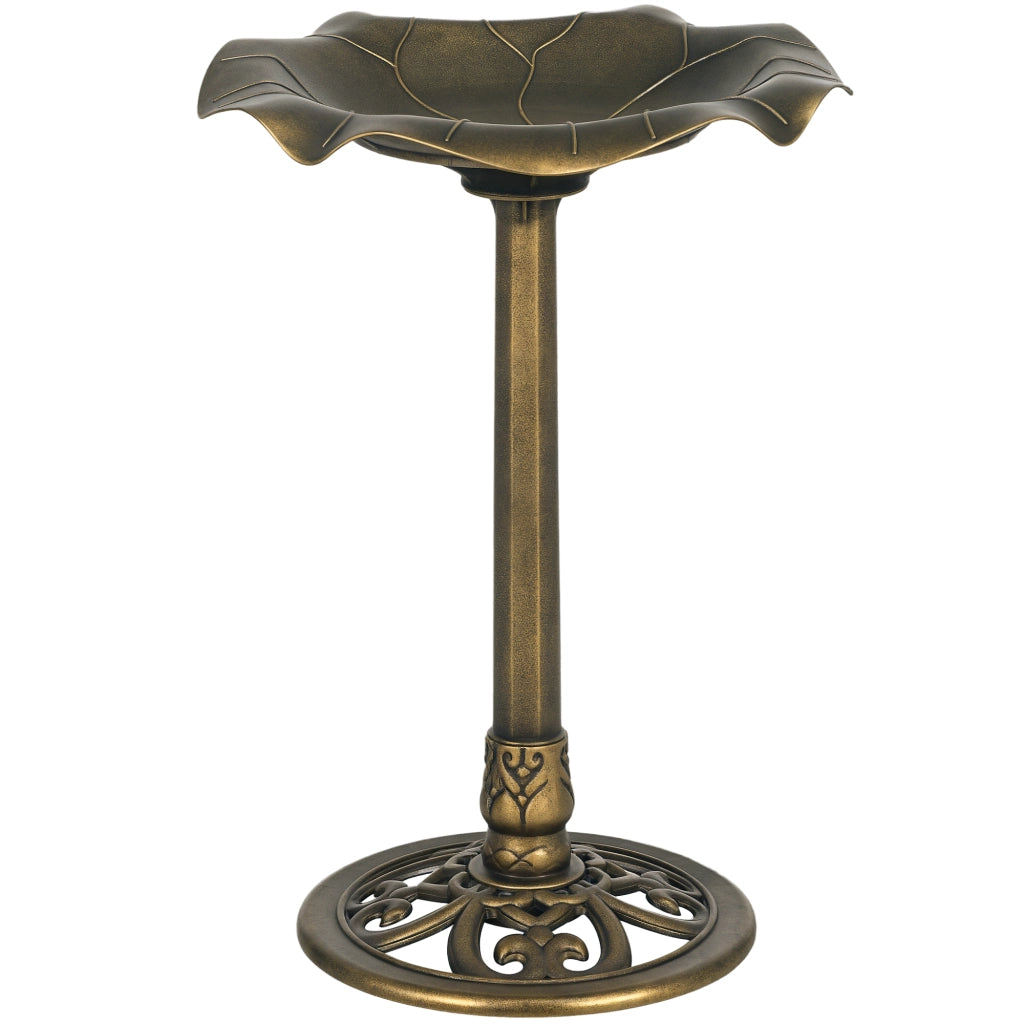 Vasca per Uccelli da Giardino ¨C Xylo ¨C Foglia di Loto Bronzo 71cm