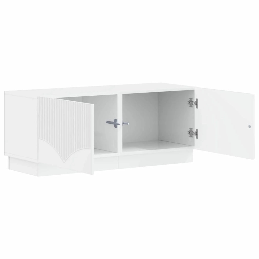 Mobile TV Bianco Lucido Legno ingegnerizzato 897339
