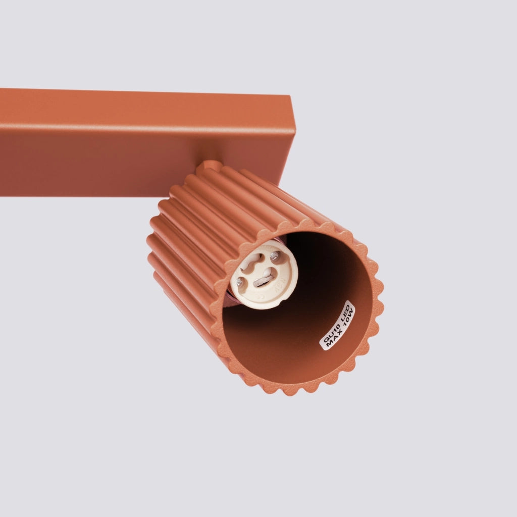 Lampada da soffitto KARBON 4L rosso ocra