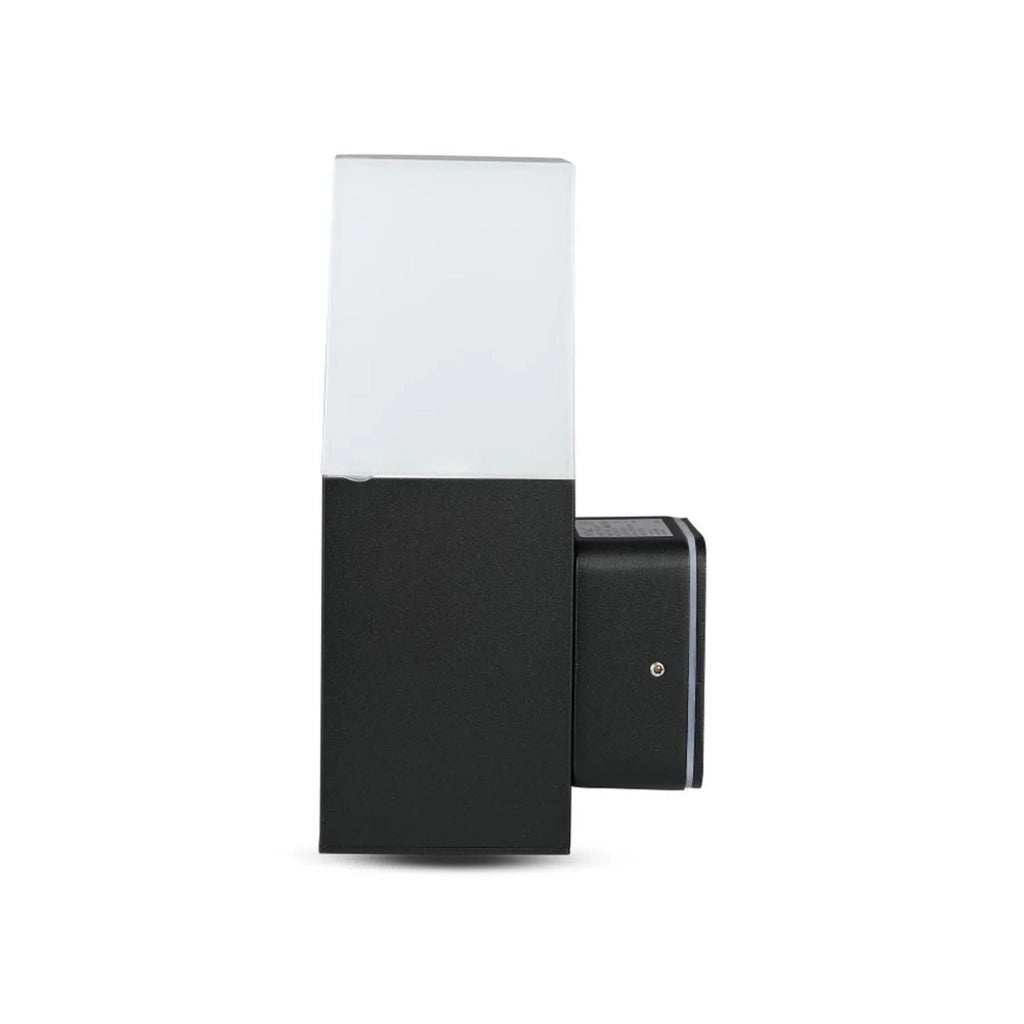 Applique da Parete per Giardino GU10 Alluminio Quadrato Nero 121x80x250mm IP54 – V-TAC – VT-7613