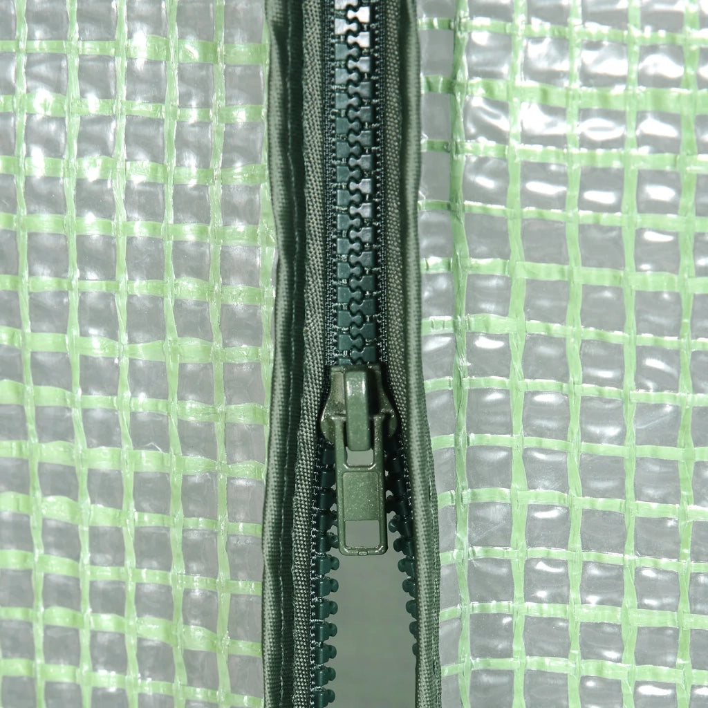 Serra in PVC Verde 143x215x195 cm con Tubature in Acciaio Verniciato per Coltivazione Protetta