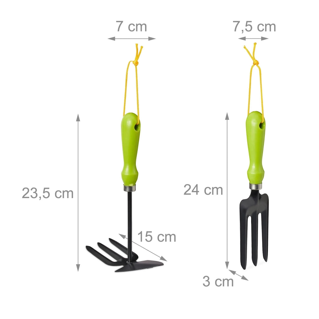 Set di 4 attrezzi da giardinaggio ergonomici per rinvasare e diserbare 30 x 10 x 5 cm in ferro grigio 13_0004851