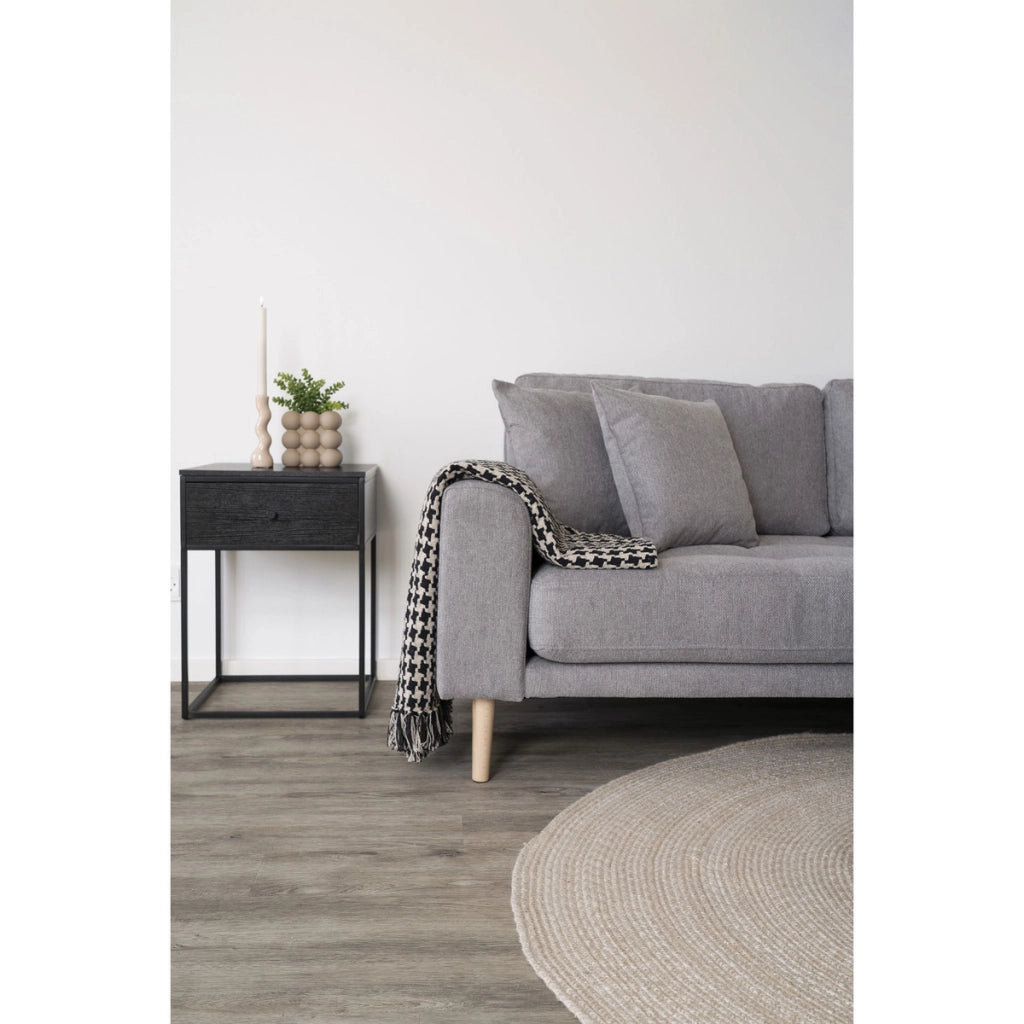 Plaid Side, Nero, Cotone, 180x130x0,5 cm