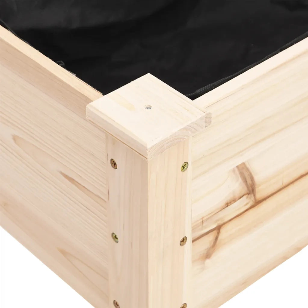 Fioriera | Cassetta per fiori | Vaso con Fodera 161x45x76 cm Legno Massello di Abete