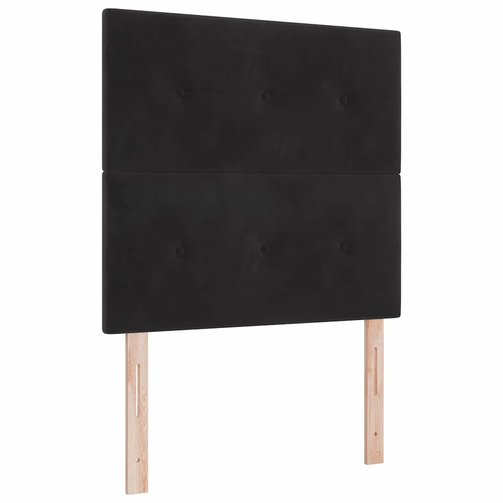 Letto a molle con testiera Nero 100 x 200 cm Velluto 3344923