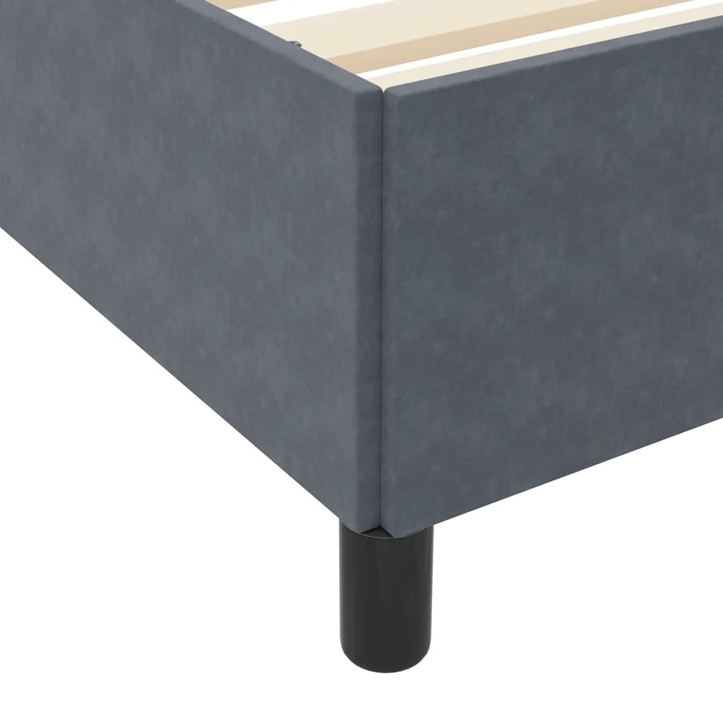 Letto singolo | Letto per adulti | Struttura del letto Grigio scuro 80 x 200 cm Tessuto
