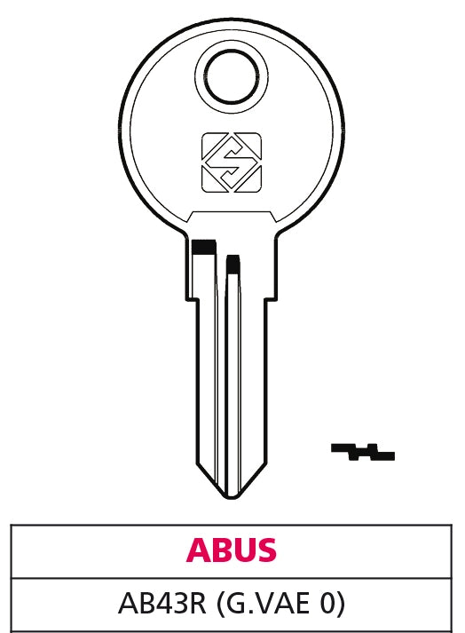Silca CHIAVE ASC AB43R (G. VAE 0) ABUS 20.00 pz