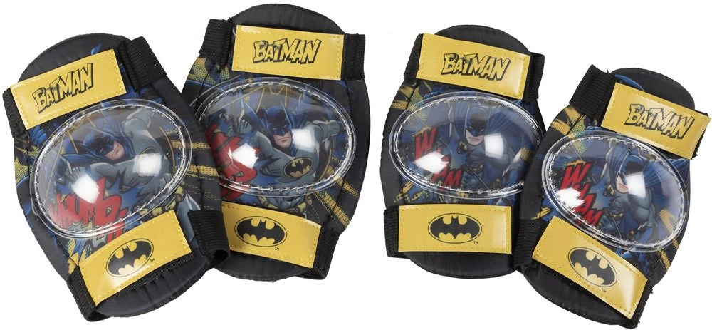 Kit di protezione bici gomitiere ginocchiere bambino Batman uomo pipistrello