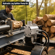 Hydraulic Log Splitter Pump Set, 60.6 L/min, 2-stage 276 Bar Aluminum Hydraulic Gear Pump, With Valve 2.54 Cm Inlet 1.27 Cm NPT Outlet 3600 Rpm, For Small Motor Mounting Log Splitters