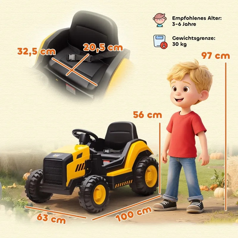 Auto cavalcabile per bambini 3-6 anni, telecomando e guida manuale, Bluetooth e musica, plastica e acciaio, giallo