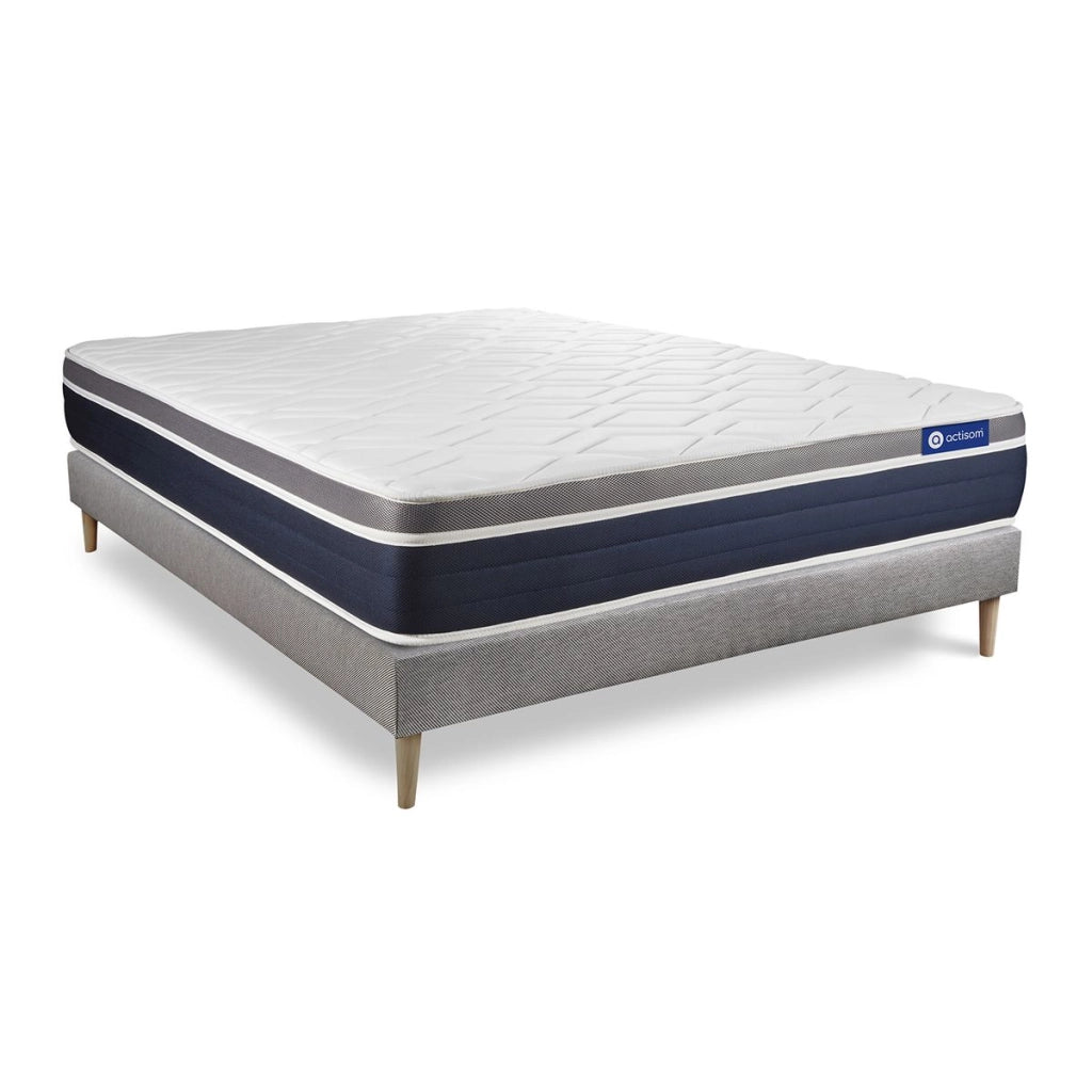 Kit rete e materasso Actiflex confort 135x190cm - Spessore : 26cm - Molle insacchettate e memory foam - Moderatamente rigido