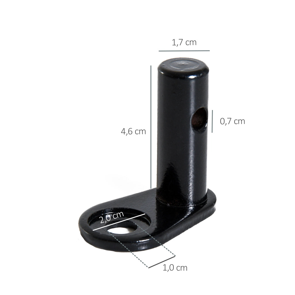 Gancio di traino per rimorchio bici con perno di sicurezza ¨C Xylo ¨C Nero