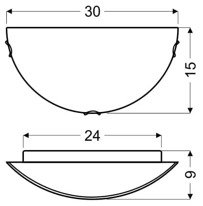 Plafoniera Candellux Lana 11-81875 cromata 30cm E27