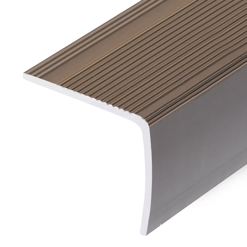 Profili a L per Gradini 15 pz in Alluminio 100 cm Marrone CFW7427302