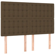 Testiera | Testata Marrone Scuro 144x5x118/128 cm Tessuto