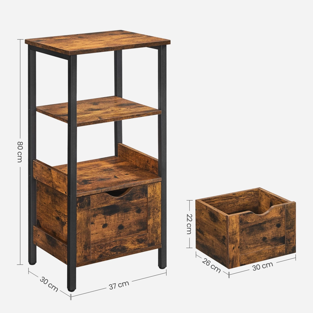 MOBILE BAGNO Valora Rustic Brown Truciolare Acciaio