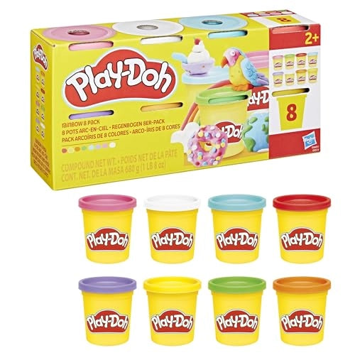 Play-Doh Pack 8 vasetti Variante 2,Hasbro,Eta 2+