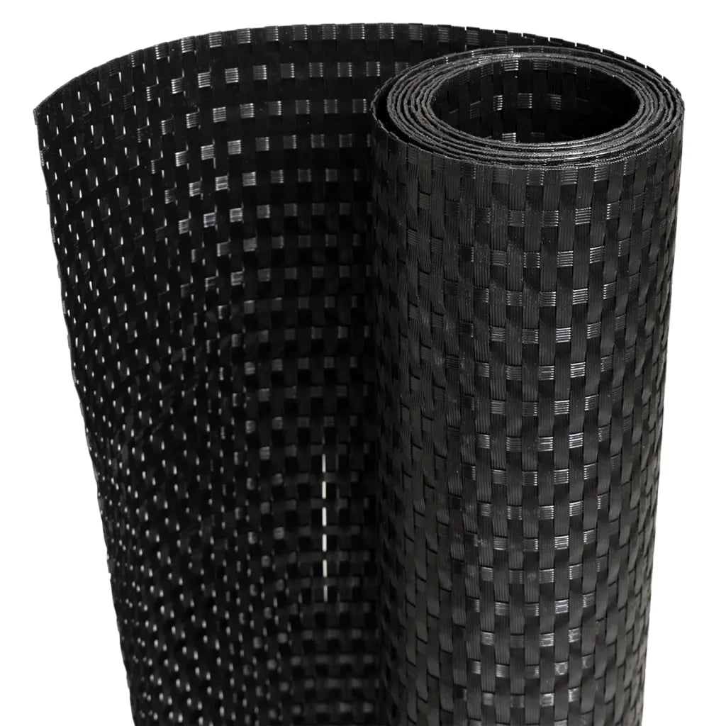 Schermo da balcone | Paravento da Balcone Nero 300x100 cm in Polyrattan