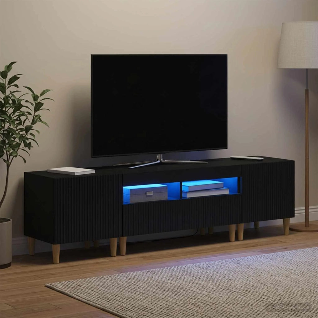 Mobile TV LED a 3 pezzi ARNHEM 3 pz Nero Legno ingegnerizzato 3416595