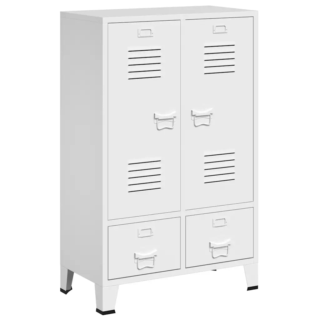 Armadio Industriale Bianco 67x35x107 cm in Acciaio 339611