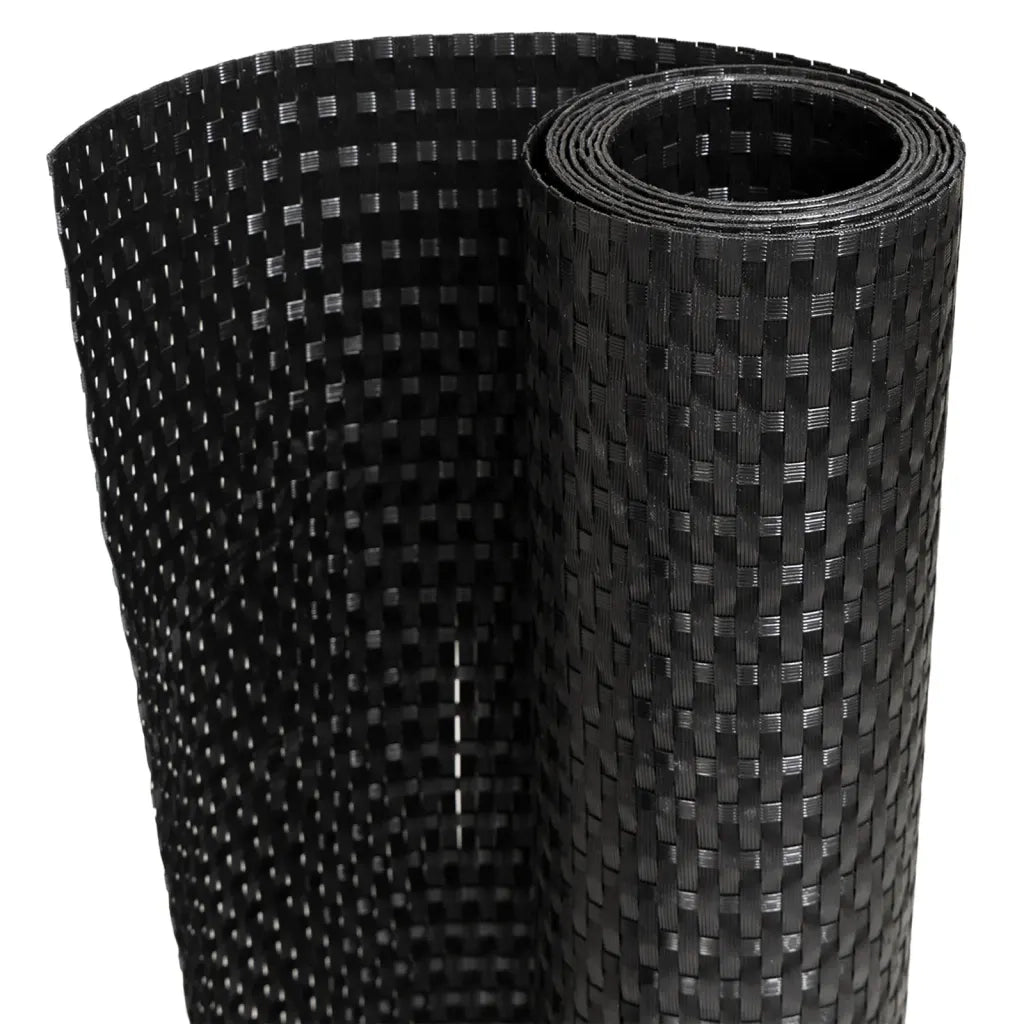 Schermo da balcone | Paravento da Balcone Nero 1000x80 cm in Polyrattan