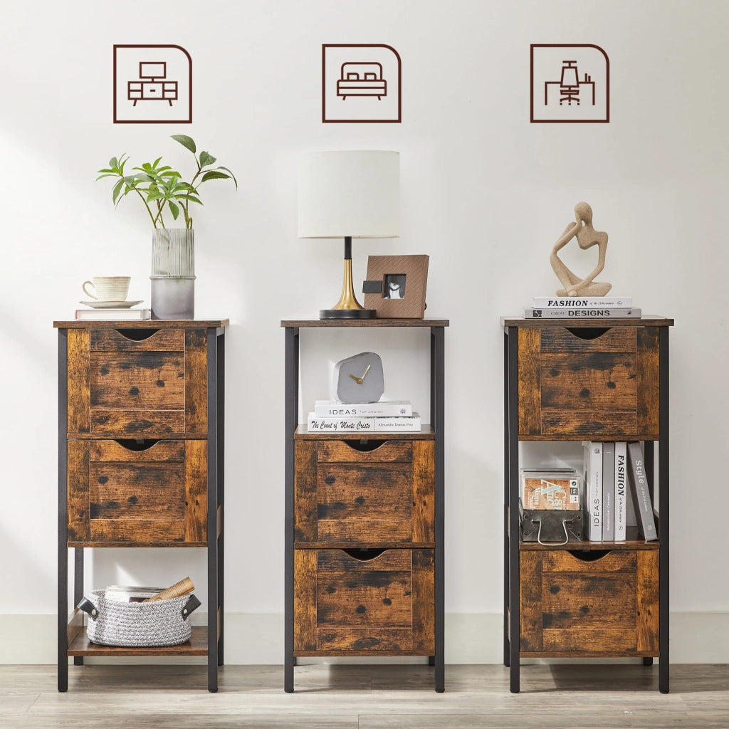 MOBILE BAGNO Valora Rustic Brown Truciolare Acciaio