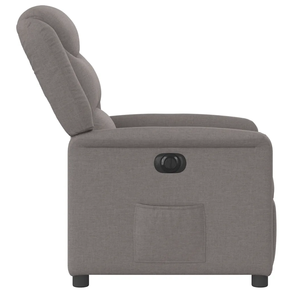 Poltrona Elettrica Reclinabile Tortora in Tessuto 3303181