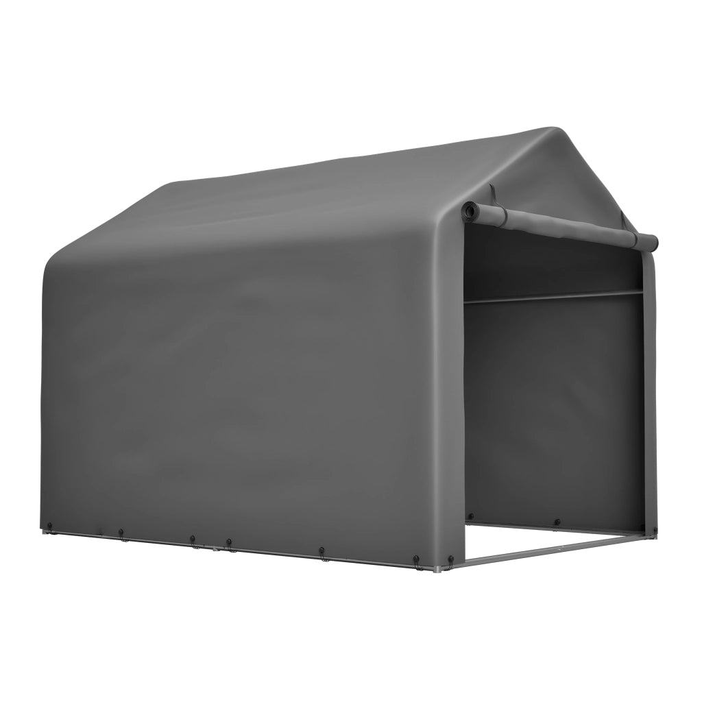 Garage per biciclette 160x220x165 cm con porta a rulli struttura impermeabile in PE ideale per riporre biciclette e attrezzi da giardino patio e esterni