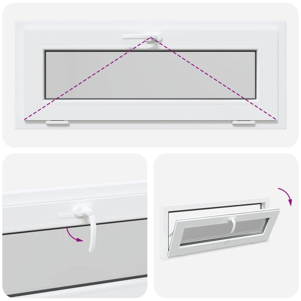 Finestra per Soffitta RISOR 110 x 40 cm PVC e Vetro Bianco 42047225