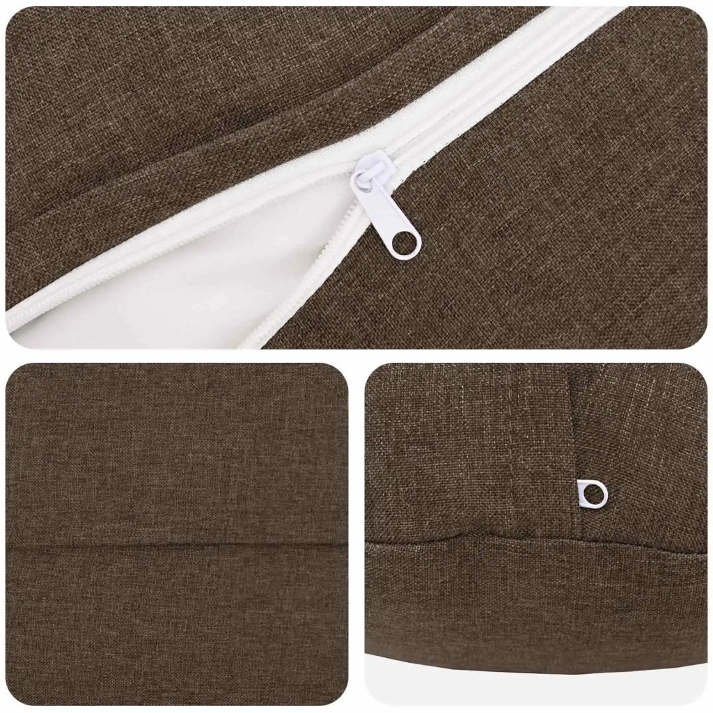 Cuscino con cuscino HEERLEN 6 pz Tortora Tessuto 929314