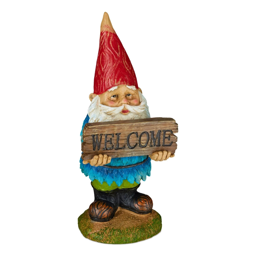 Statuetta di gnomo da giardino decorazione accogliente atmosfera kitsch 25 x 15 x 15 cm in plastica multicolore 13_0004905