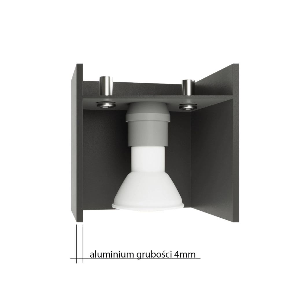 Lampada a parete QUAD MAXI nero