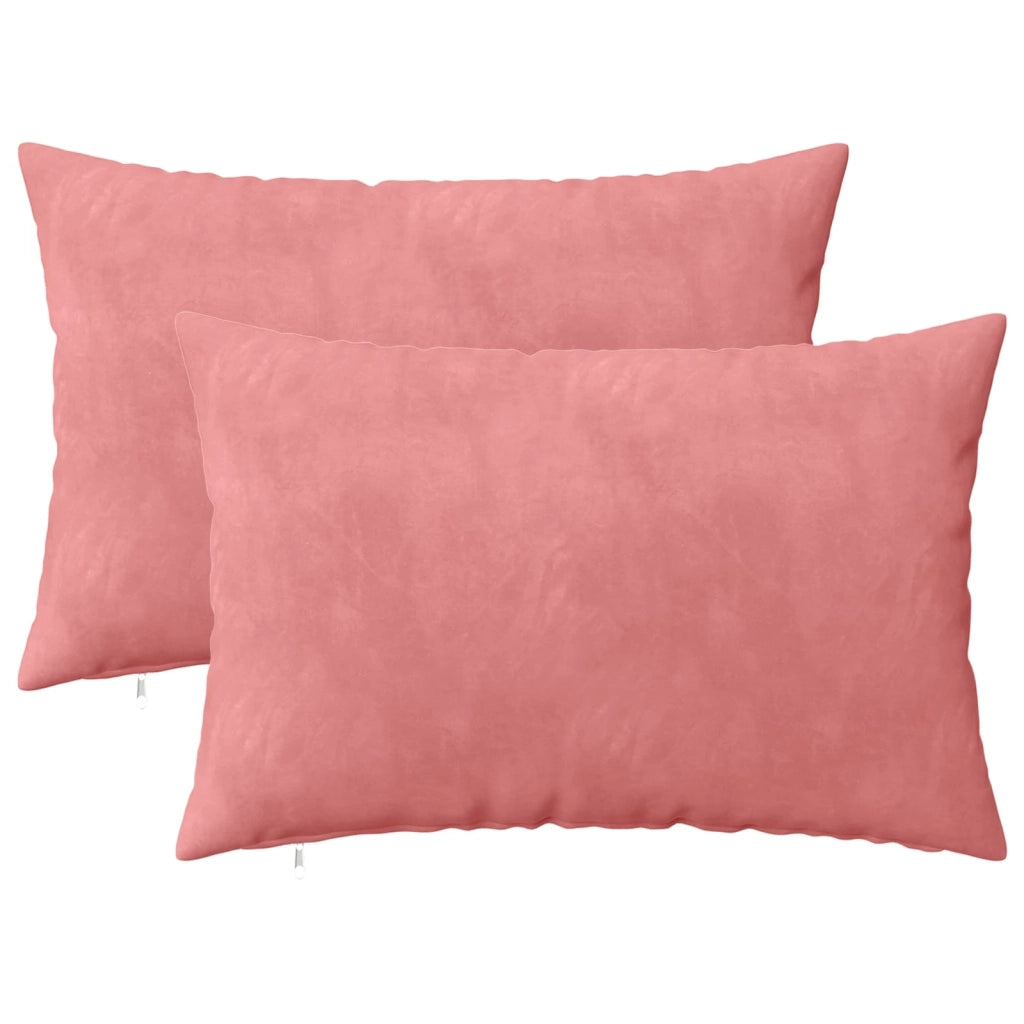 Cuscino con cuscino HEERLEN 2 pz Rosa Velluto 927705