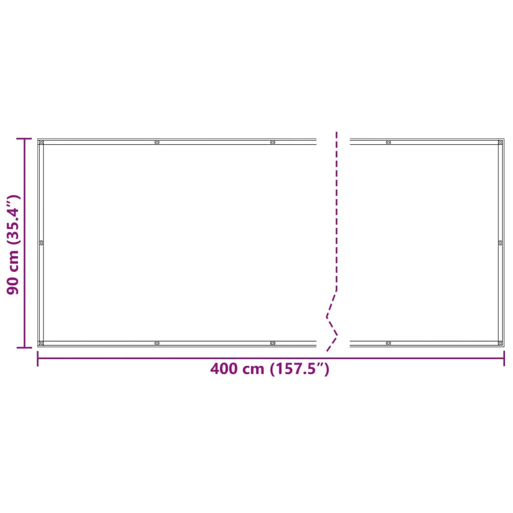 Schermo da balcone | Paravento da Balcone Borgogna 90 x 400 cm