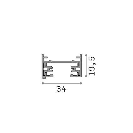 Binario Link 3.5W 24V luce calda Nero Ideal Lux