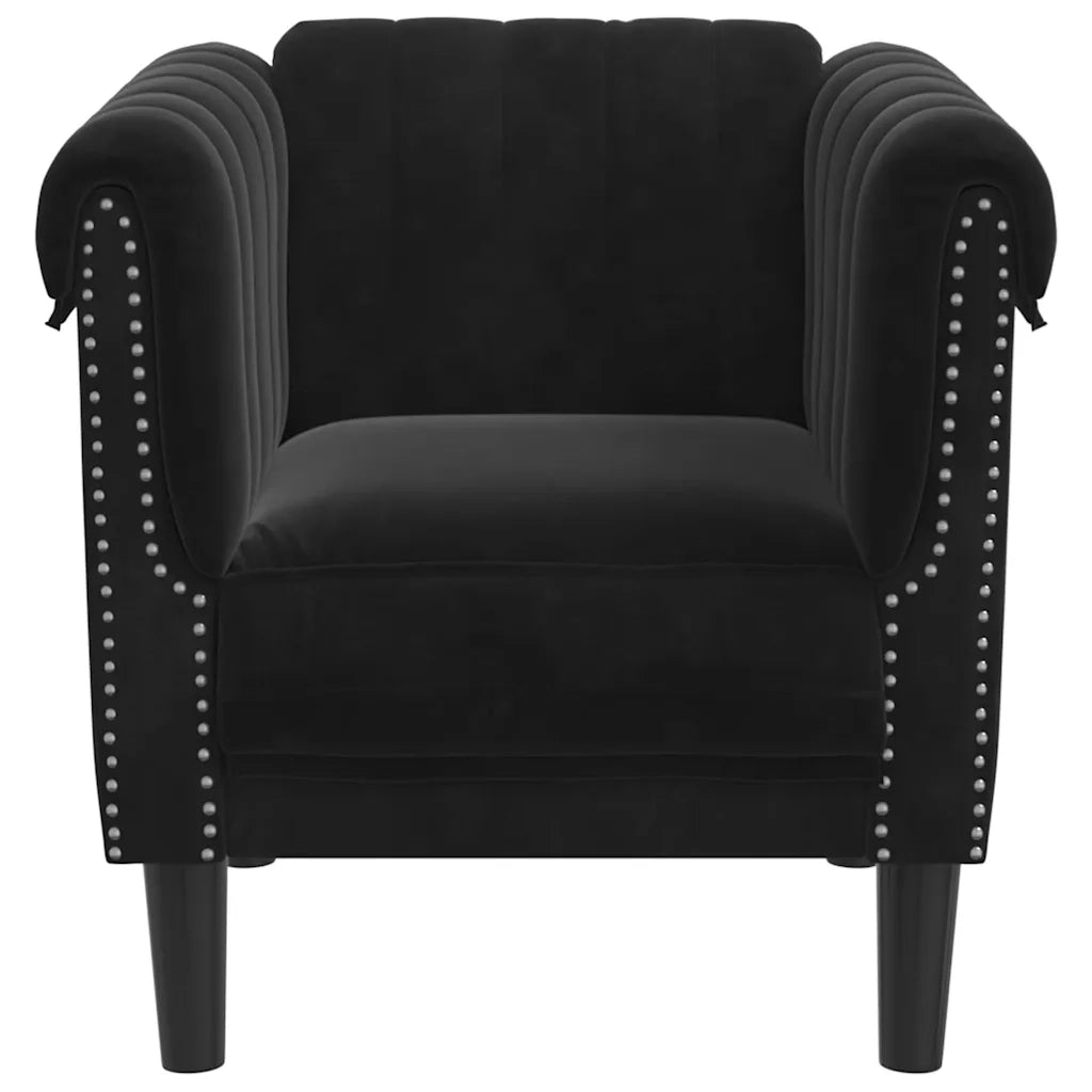 Poltrona Nera in Velluto 372570
