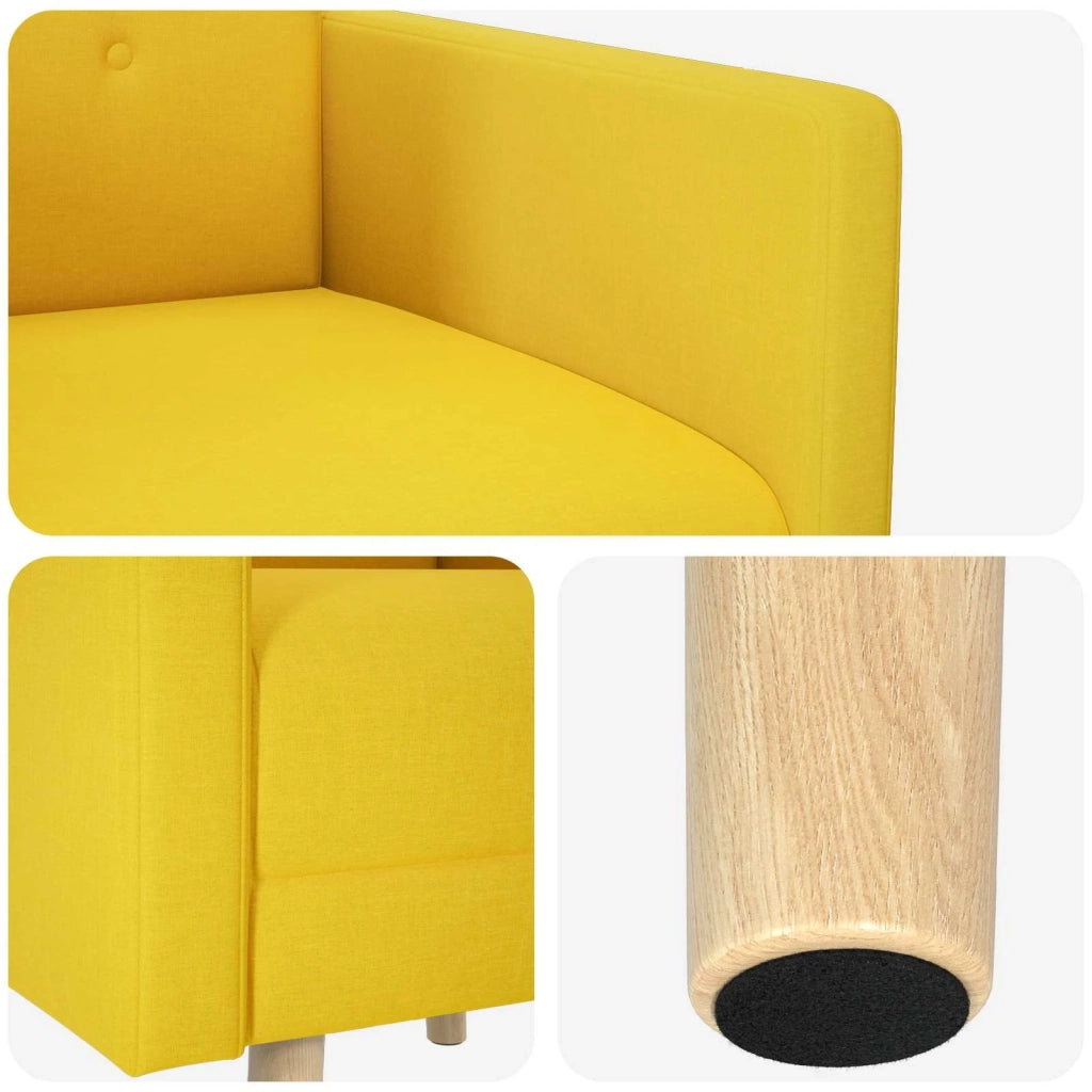 Sedia d'accento Giallo Chiaro Tessuto 42044791